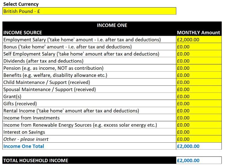 Student Budget Template